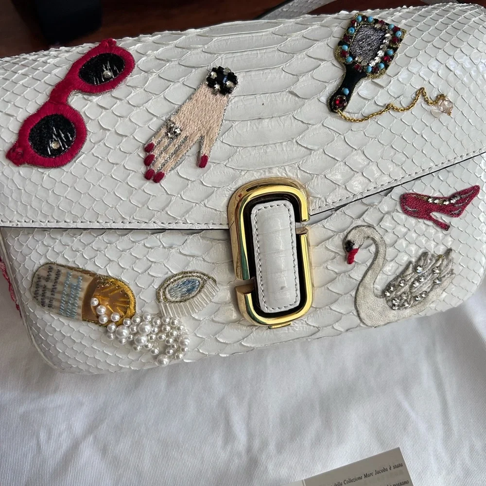 NWT The Marc Jacobs Embroidery Opulent Python Handbag -Read Description- - Picture 10 of 17